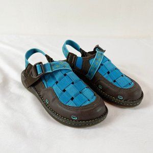 Chacos Blue Brown Basket Weave Sandals Sz 6 Womens Shoes Adjustable